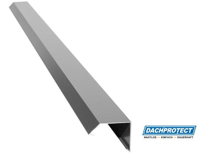 Dachrandprofil ISOS, 195cm, Silber RAL 9006 stranggepresst, Materialstärke: 1,5 mm